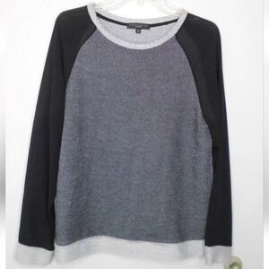 Sanctuary Charcoal and Black Crewneck Sweater Size Large
